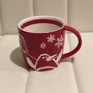(4) NWOT Red Snowflake Starbucks Christmas Mug Set
